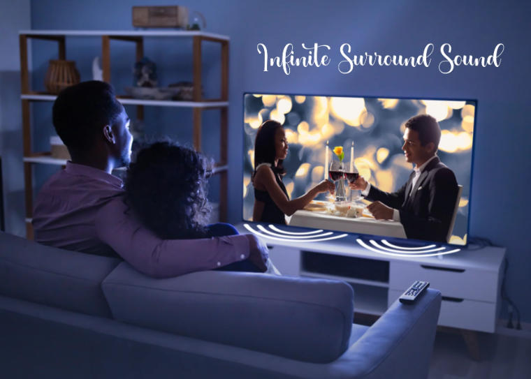 Icona London ILED-320DTS 32” Edgeless Digital Satellite LED TV With A+ Panel - HDMI/USB - DVB-T2/S2 - Black (1YR WRTY)