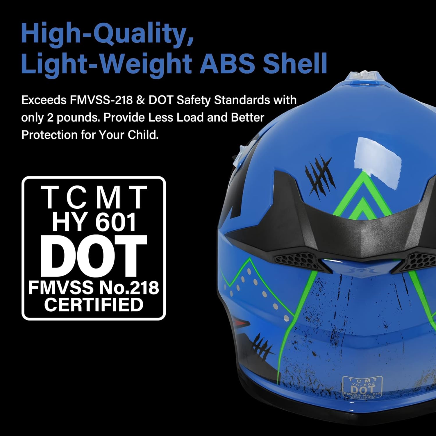 🌲🎅Year-end promotions🌲🎅TCMT DOT Youth Kids Dirt Bike Helmet Youth Motocross Helmet Full Face ATV Four Wheeler Motorcycle BMX Helmet for Boys Girls, Off-Road Protective Gear with Goggles Gloves New