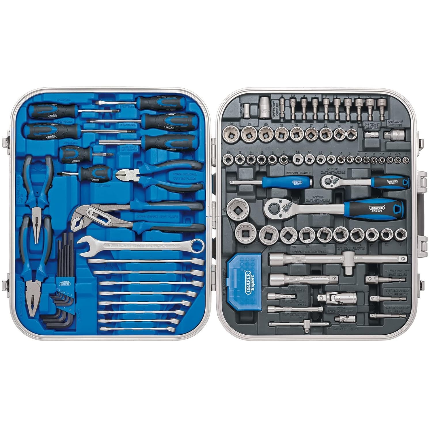 🔥【Buy 1 Get 1 Free】Draper 32027 Mechanics Tool Kit, 127 Piece Blue One Size