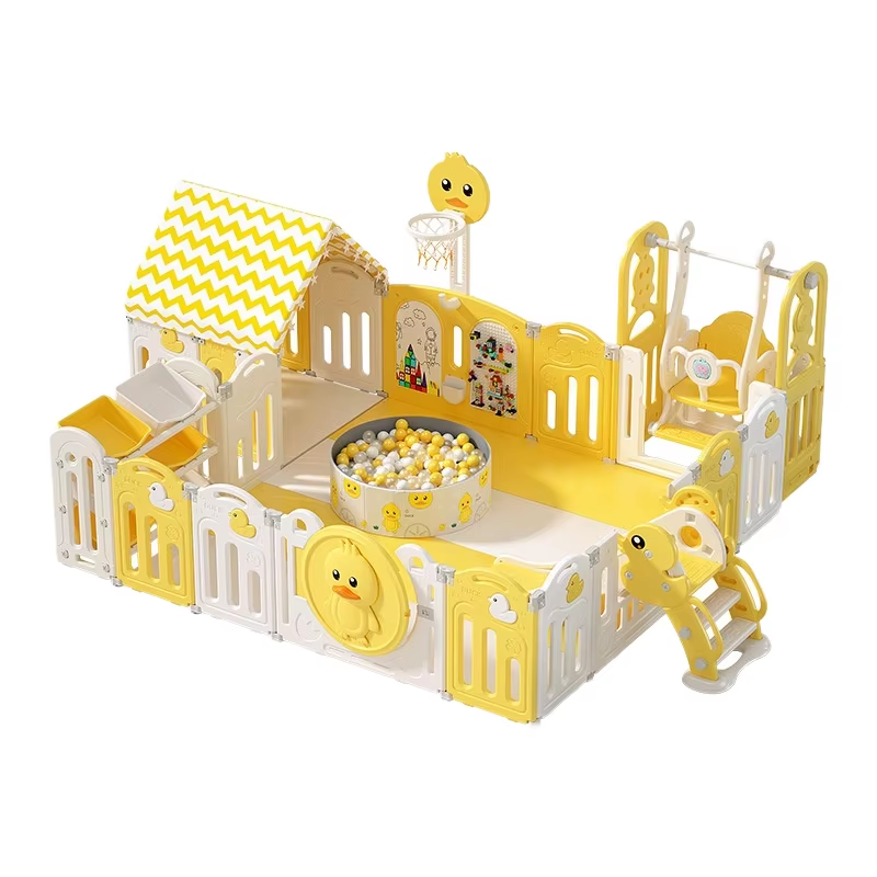 Safe Indoor Home Playpen for Babies Baby-Safe Plastic Fence Guard for Living Room Crawling Mat Indoor Play Space