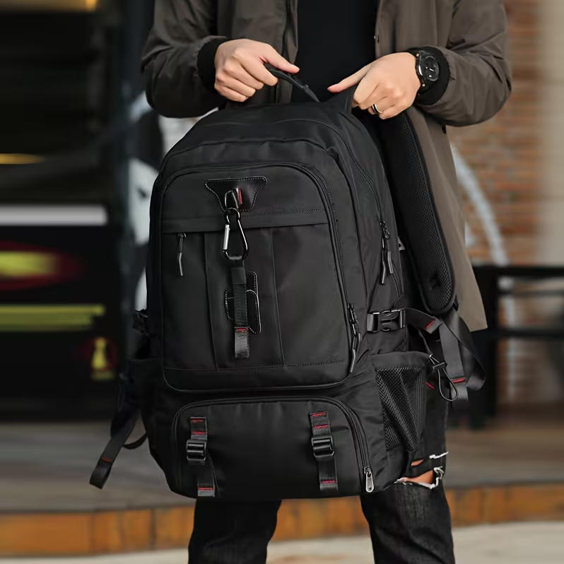 🌲🔥【Buy 1 Get 1 Free】Sports Outdoor Mountaineering Travel Backpack with Shoes Compartment, Large Capacity School Bag, Men's Daily Leisure 15.6-inch Laptop Bag, Ideal Choice for Gift