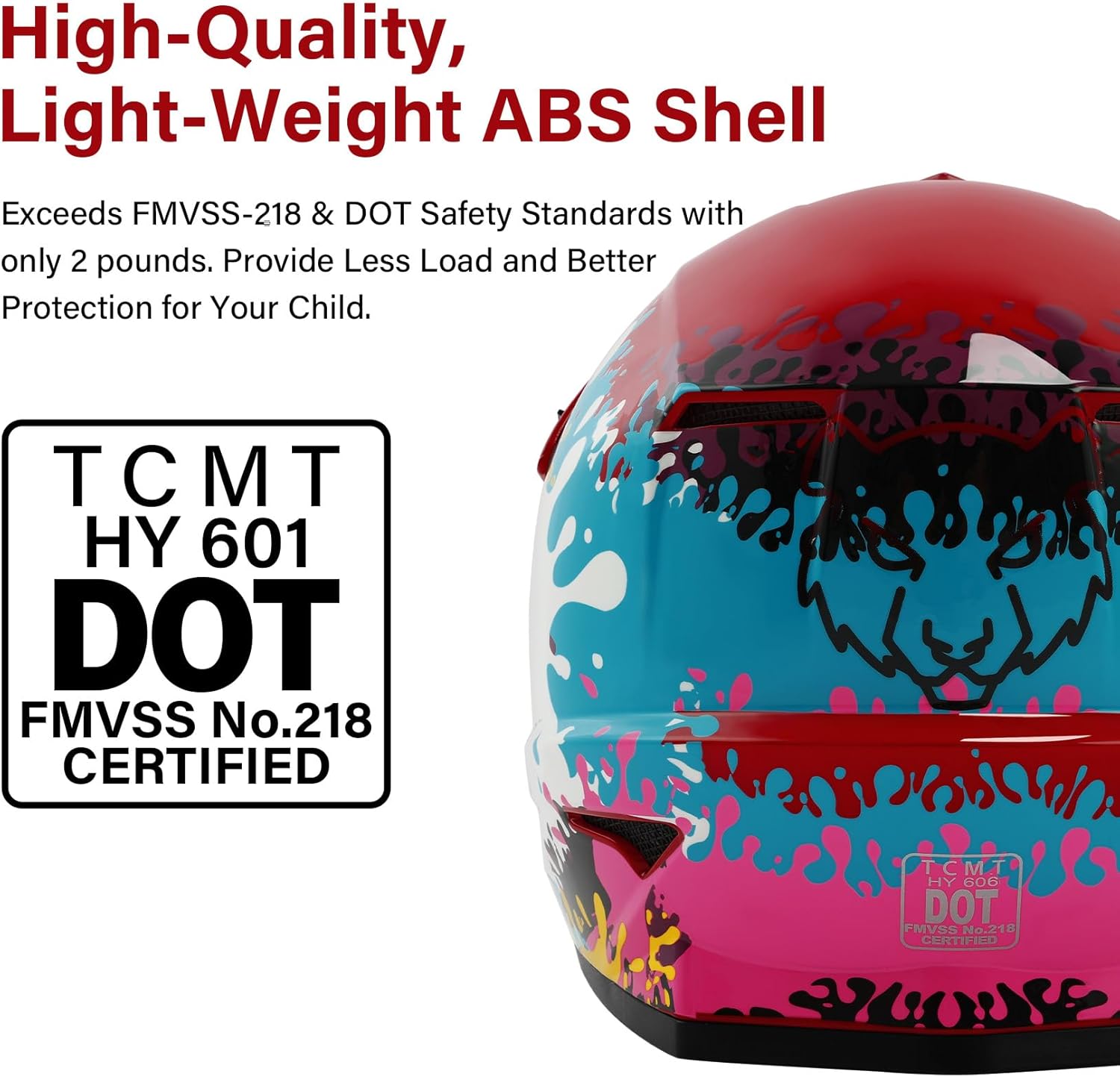 🌲🎅Year-end promotions🌲🎅TCMT DOT Youth Kids Dirt Bike Helmet Youth Motocross Helmet Full Face ATV Four Wheeler Motorcycle BMX Helmet for Boys Girls, Off-Road Protective Gear with Goggles Gloves New