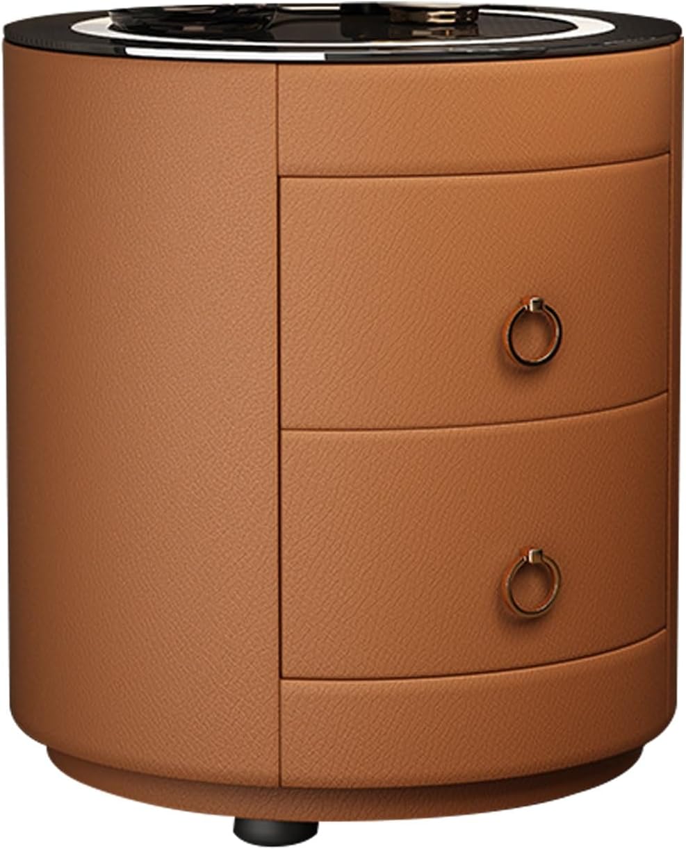 Smart Nightstand, Multifunction Bedside Table with Wireless Charging Station & Adjustable LED Lights, Small end Table with 3 Drawers, Bedside Table Organizer for Bedroom Office Living Room Use