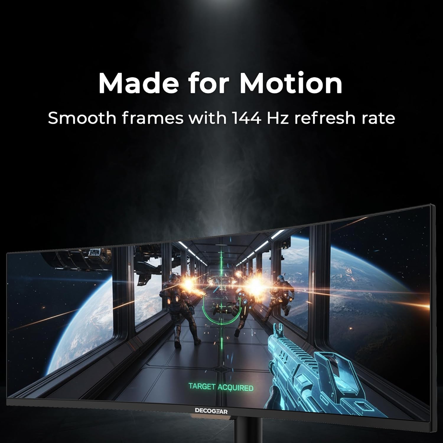 Deco Gear Curved 49” Super Ultrawide Gaming Monitor, 32:9 WDFHD 3840×1080, 144Hz, 4ms, 3000:1 VA, HDR400, Adaptive Sync, USB-C 65W, HDMI/DP, PBP/PIP, KVM, 1800R, American Seller