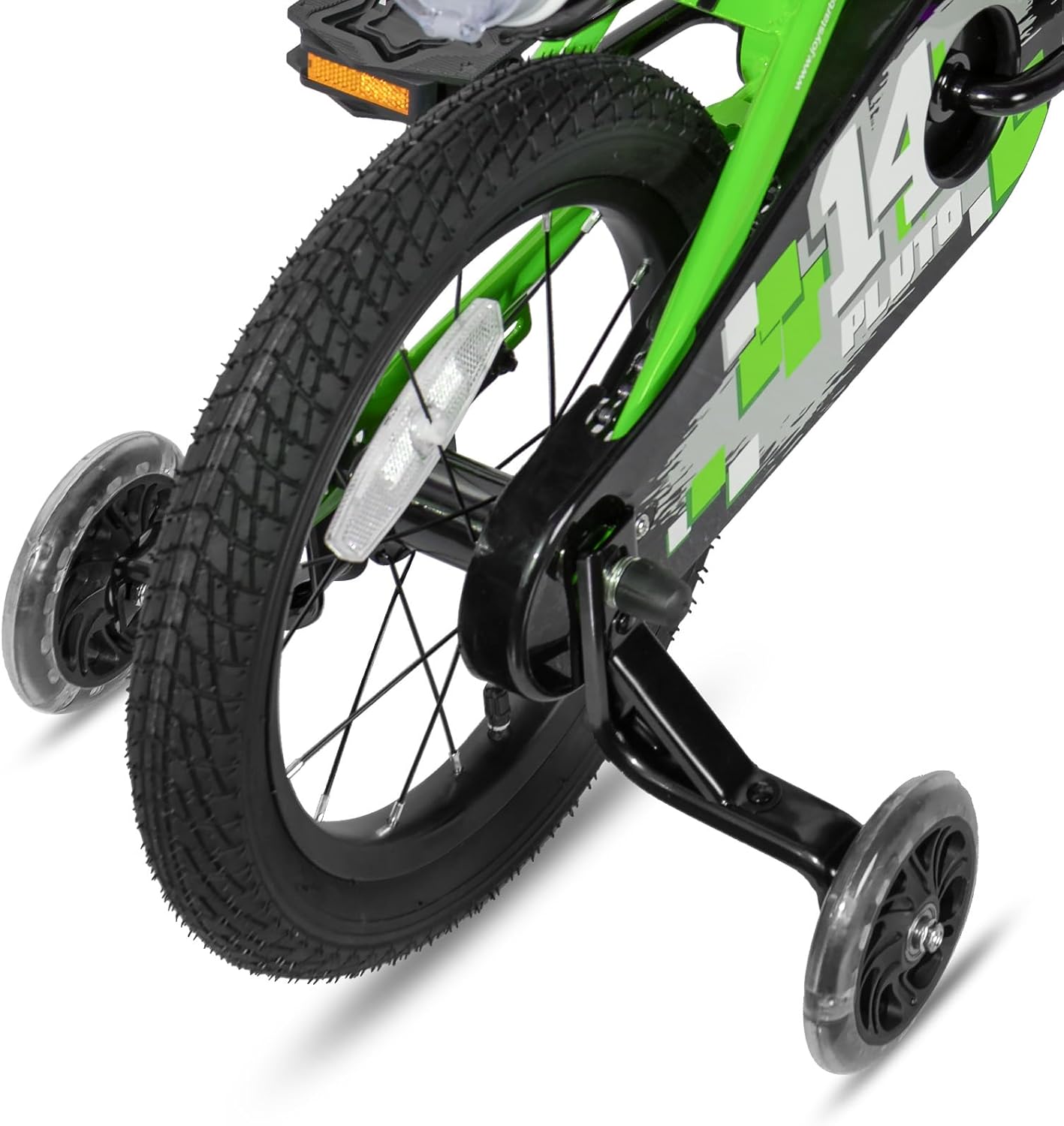 🌲Christmas Sale🎅 JOYSTAR Pluto 12 14 16 18 20 Inch Kids Bike with Light Up Training Wheels, Kids' Bicycle for Boys Girls Age 3-12 Years