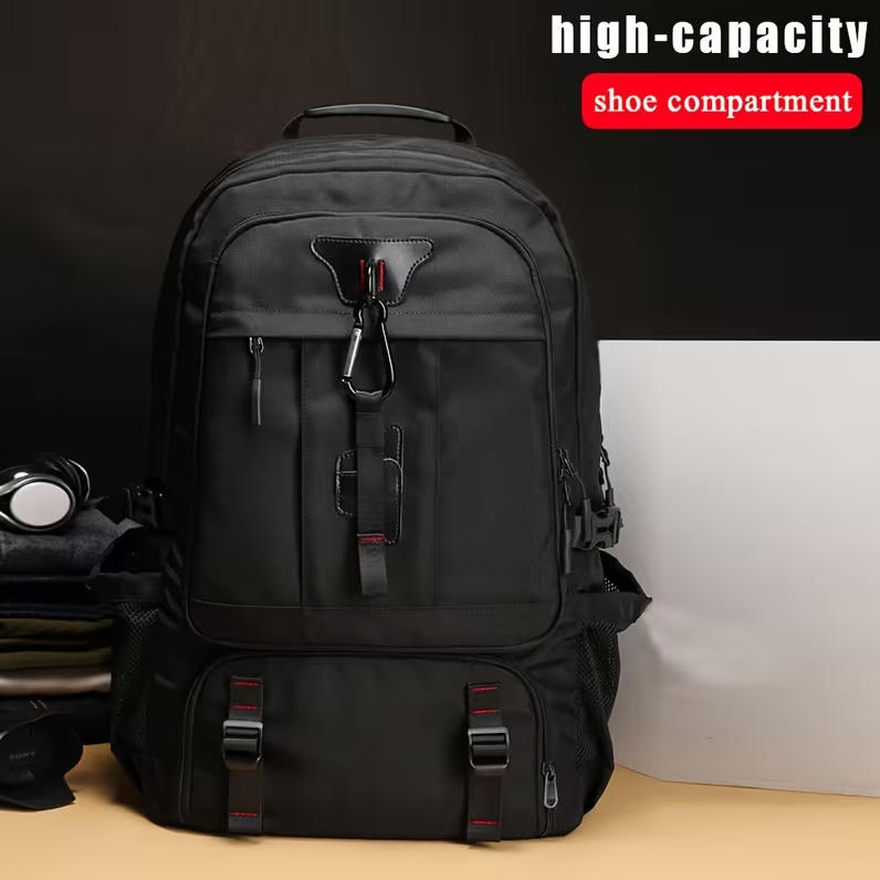 🌲🔥【Buy 1 Get 1 Free】Sports Outdoor Mountaineering Travel Backpack with Shoes Compartment, Large Capacity School Bag, Men's Daily Leisure 15.6-inch Laptop Bag, Ideal Choice for Gift