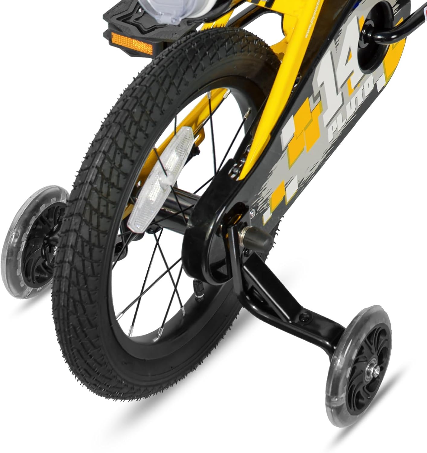 🌲Christmas Sale🎅 JOYSTAR Pluto 12 14 16 18 20 Inch Kids Bike with Light Up Training Wheels, Kids' Bicycle for Boys Girls Age 3-12 Years