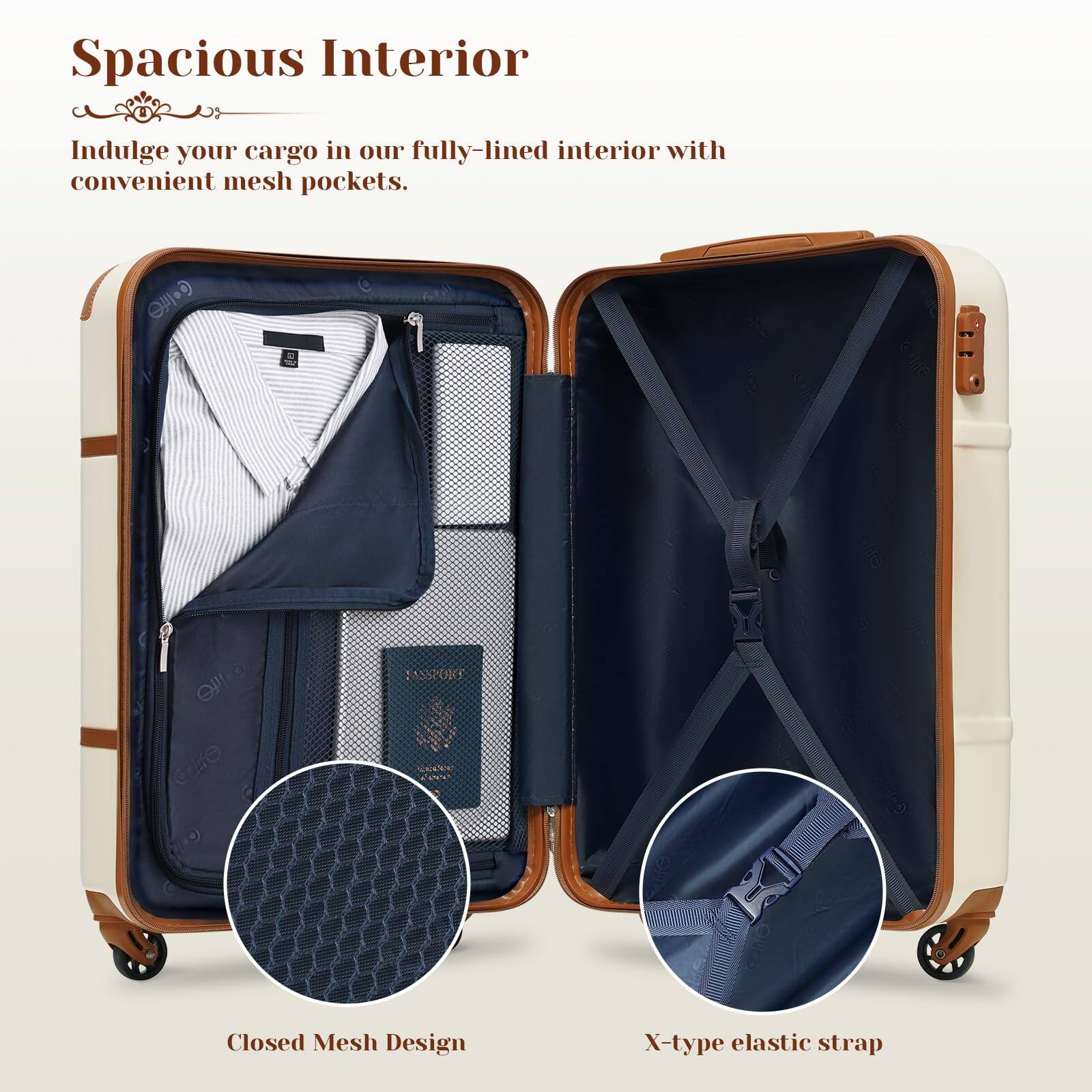 🎅🌲 Shop Smart: Massive Discounts, 100% Satisfaction! - Coolife Luggage Set 6 Piece Suitcase Set Carry On Luggage PC Hardside Luggage TSA Lock Spinner Wheels Telescopic Handle !