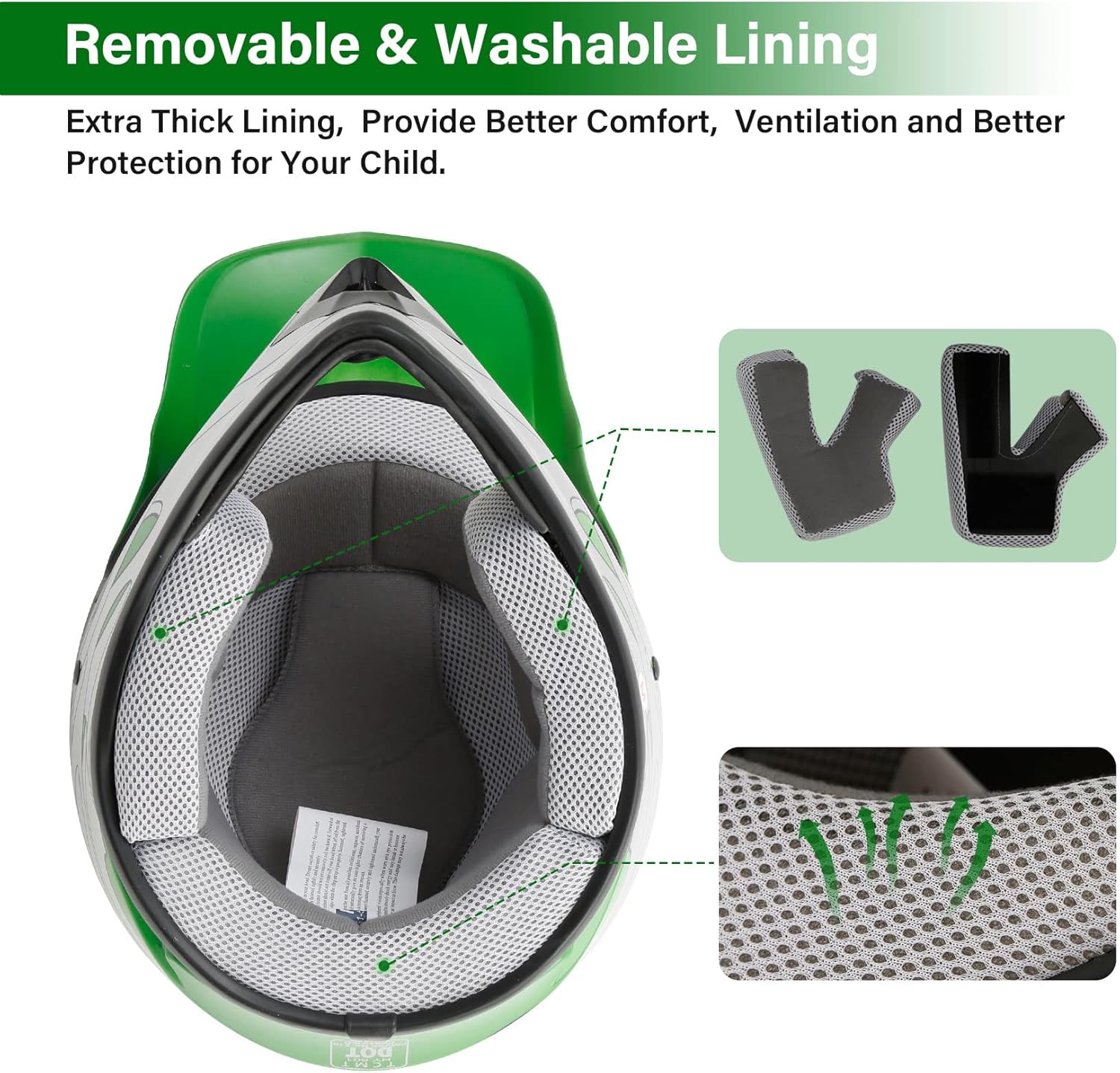 🌲🎅Year-end promotions🌲🎅TCMT DOT Youth Kids Dirt Bike Helmet Youth Motocross Helmet Full Face ATV Four Wheeler Motorcycle BMX Helmet for Boys Girls, Off-Road Protective Gear with Goggles Gloves New