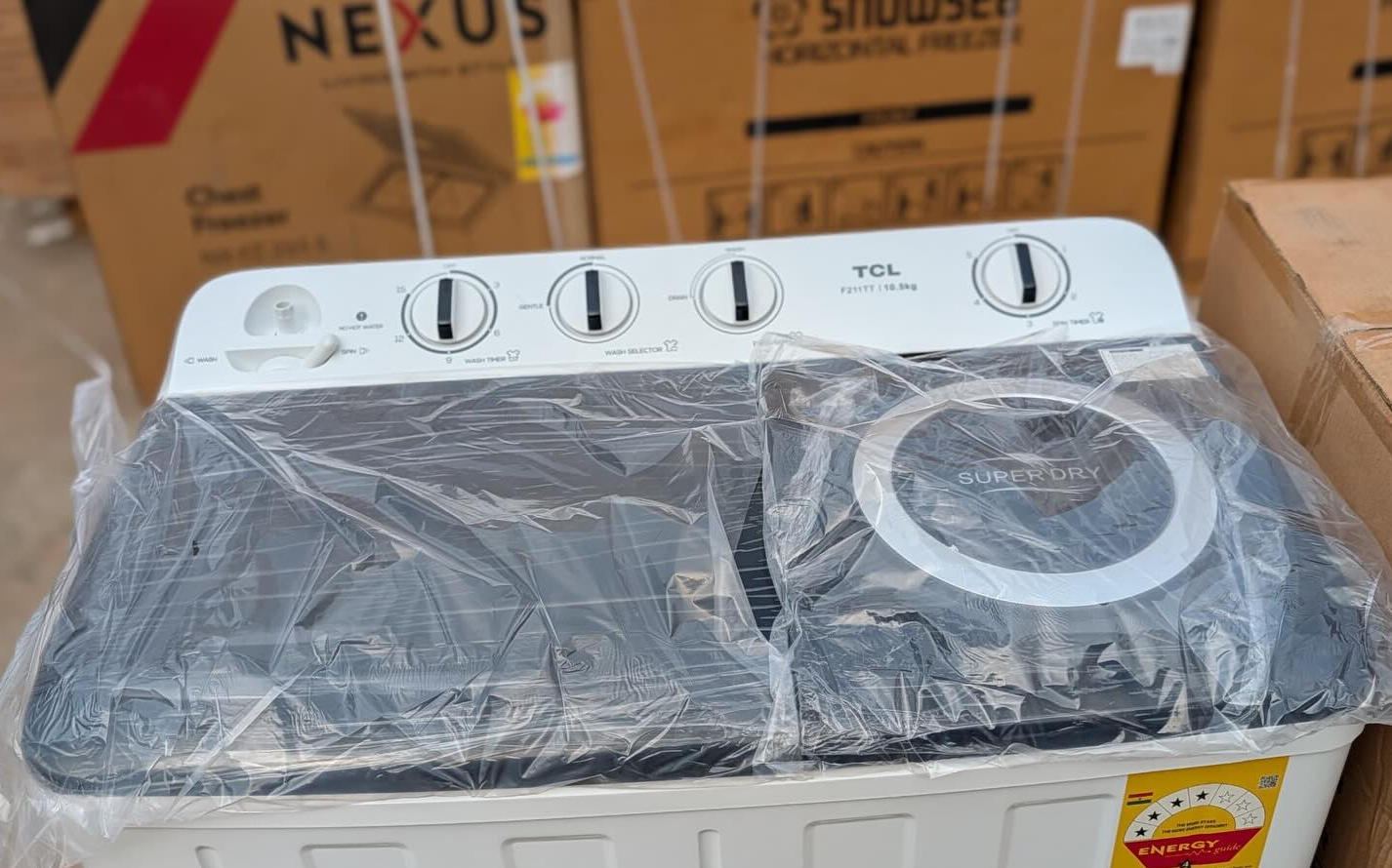 ⏰ Price reduced by 80% today 🎊Tcl 10.5kg Twin Tub Washing Machine - Delivery in 2-3 days, free shipping.😍