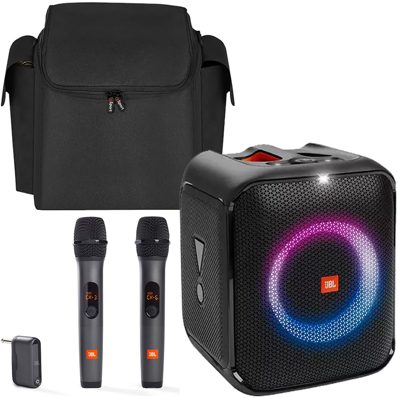 🔥😍 (Speaker + Case + microphone ) JBL Partybox Encore Essential: 100W Sound, Built-in Dynamic Light Show, and Splash Proof Design