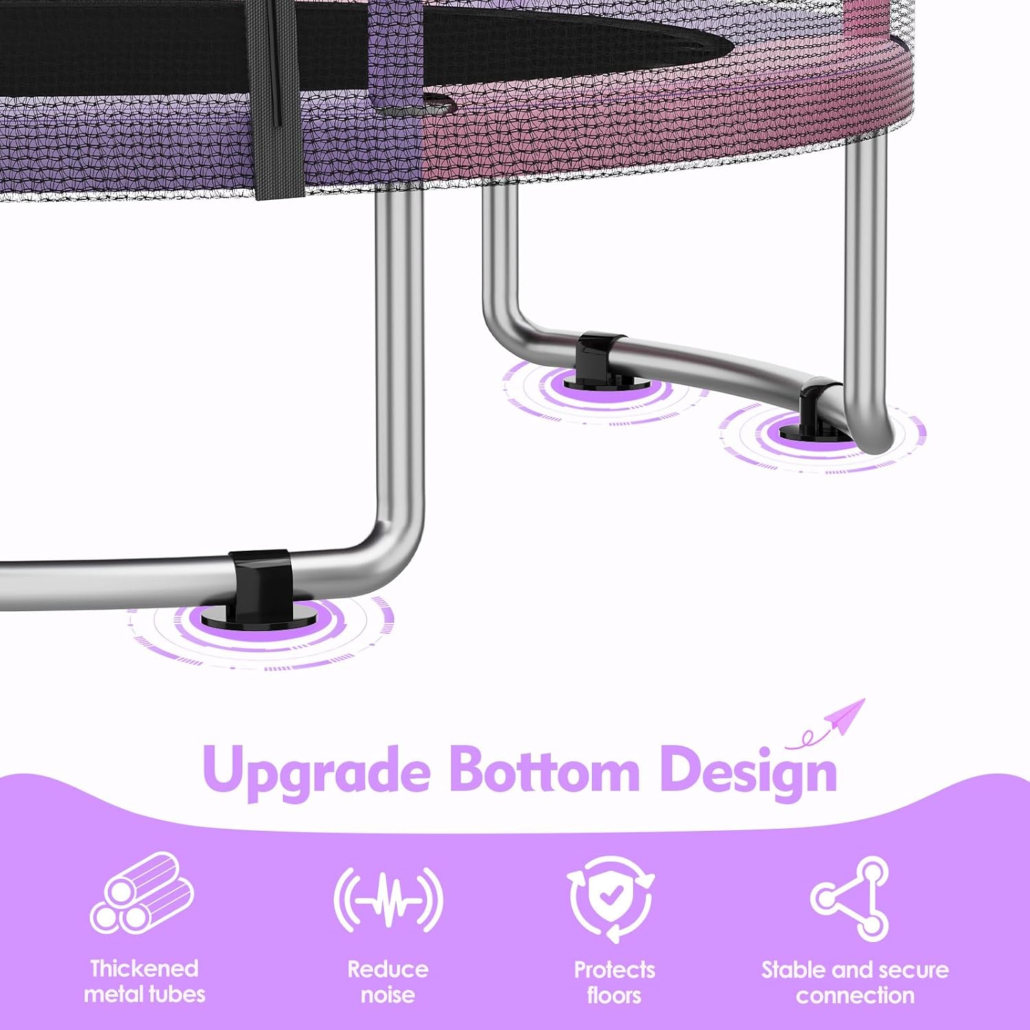 🔥【Year-end promotion】55/60 Trampoline for Kids, 4.5/5 FT Toddler Trampoline with Enclosur Net, Basketball Hoop & Sandbag, 440 LBS Capacity, Adjustable Height，Gifts for Ages 3-12 Boys & Girls