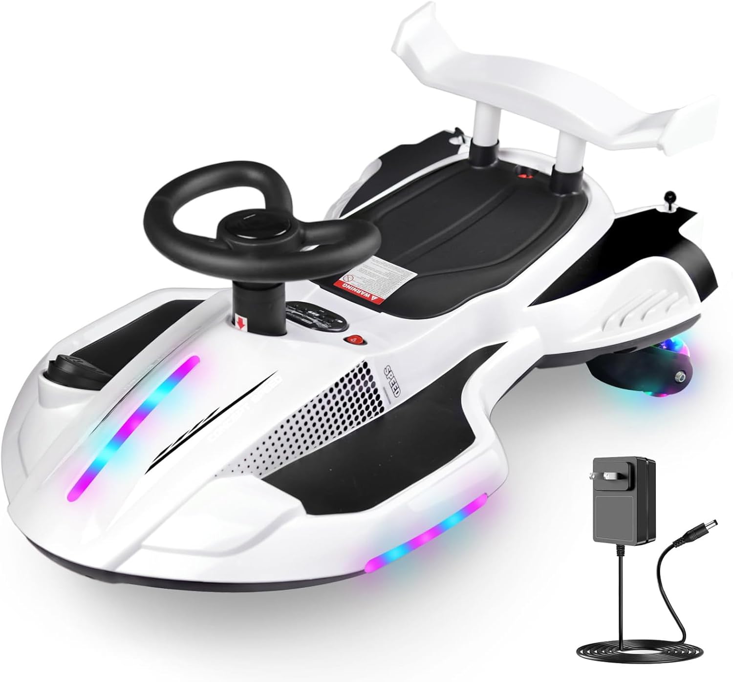 🔥【Buy 1 Get 1 Free】12V Electric Wiggle Car Ride On Toy, Swing Car with Pedal, for Kids from Ages 3 and Up, Birthday Gifts for Boys and Girls, Anti-Rollover, Flashing Wheels