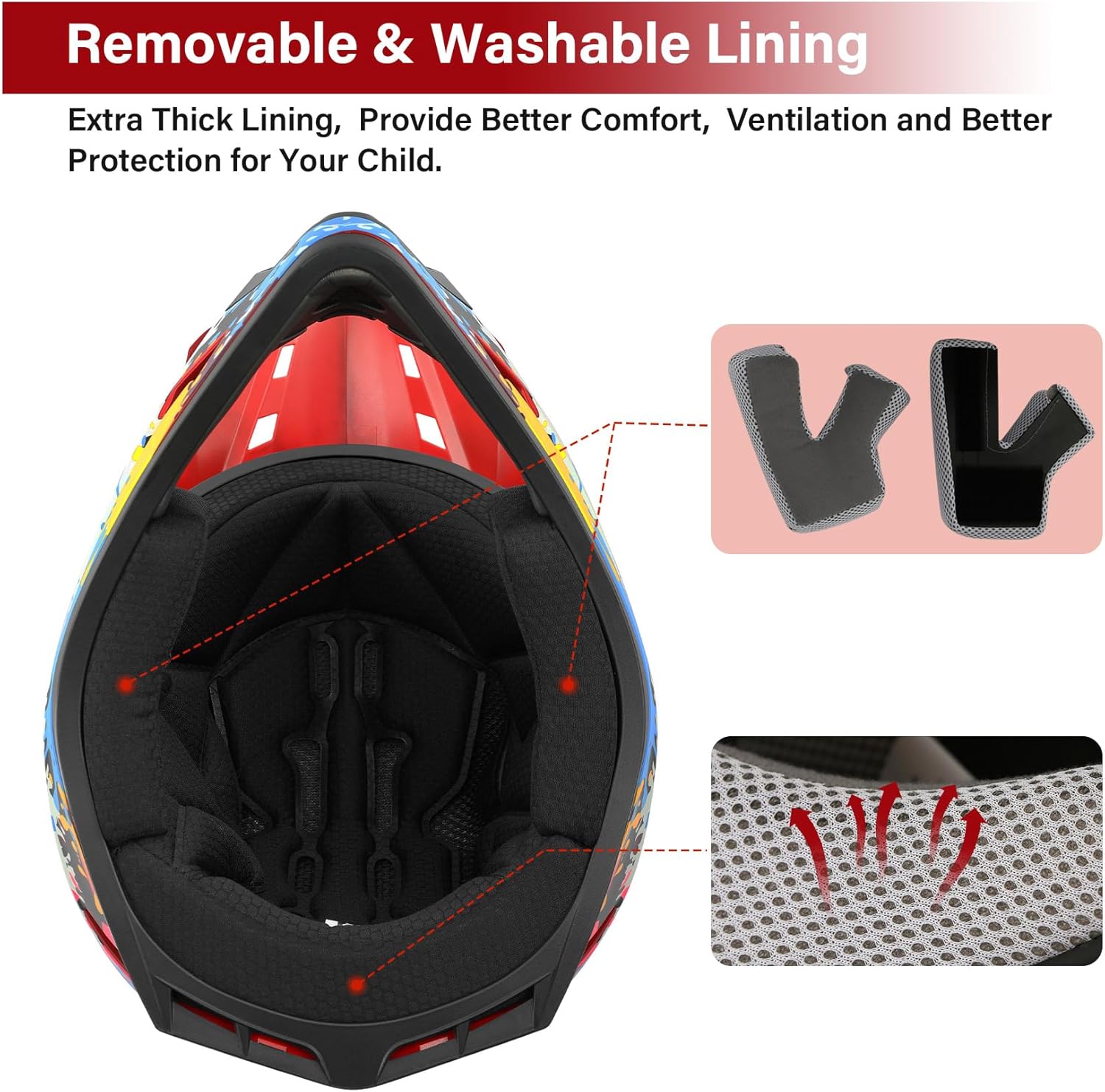 🌲🎅Year-end promotions🌲🎅TCMT DOT Youth Kids Dirt Bike Helmet Youth Motocross Helmet Full Face ATV Four Wheeler Motorcycle BMX Helmet for Boys Girls, Off-Road Protective Gear with Goggles Gloves New