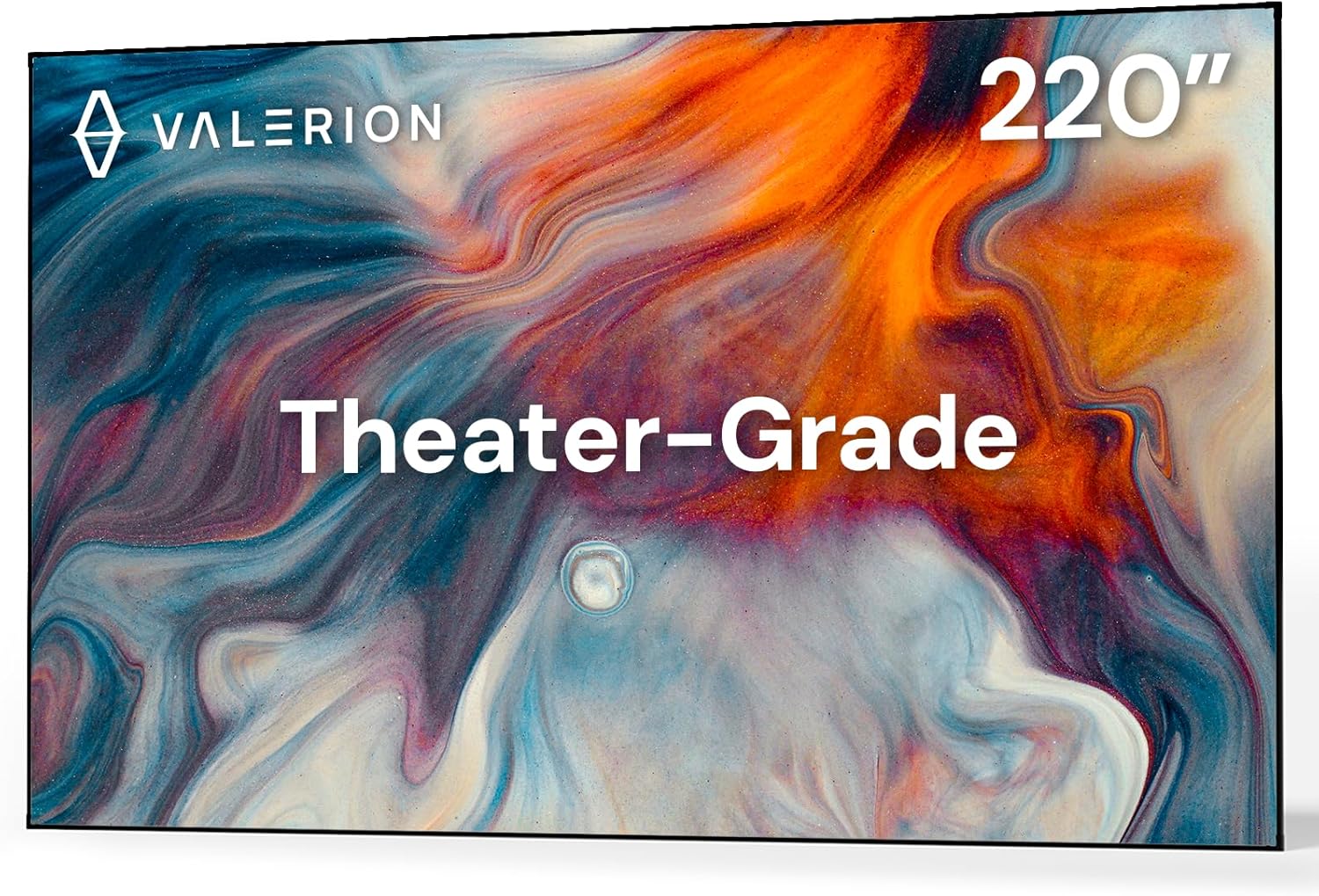 💢【Daily selection, each person can only purchase one order.】Home Theater:Valerion 220-inch Fixed Frame Projector Screen with VisionMaster Pro & Desktop Gimbal Stand & DLP Link 3D Glasses(3 Pack)
