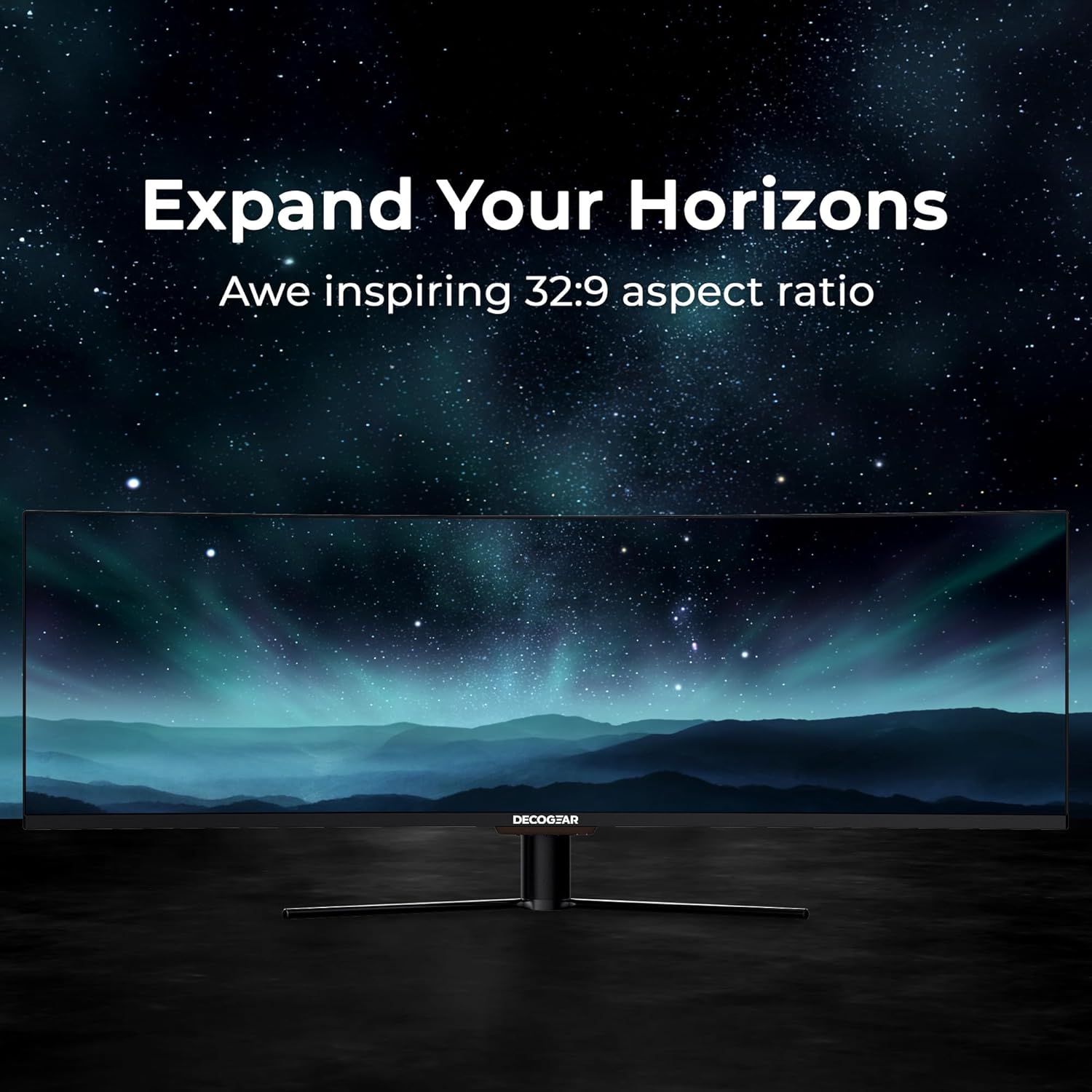 Deco Gear Curved 49” Super Ultrawide Gaming Monitor, 32:9 WDFHD 3840×1080, 144Hz, 4ms, 3000:1 VA, HDR400, Adaptive Sync, USB-C 65W, HDMI/DP, PBP/PIP, KVM, 1800R, American Seller