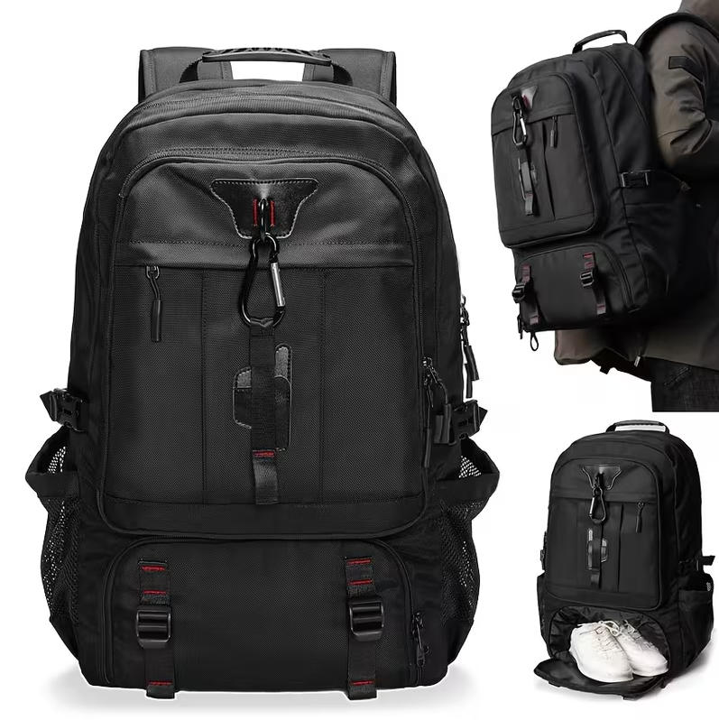 🌲🔥【Buy 1 Get 1 Free】Sports Outdoor Mountaineering Travel Backpack with Shoes Compartment, Large Capacity School Bag, Men's Daily Leisure 15.6-inch Laptop Bag, Ideal Choice for Gift