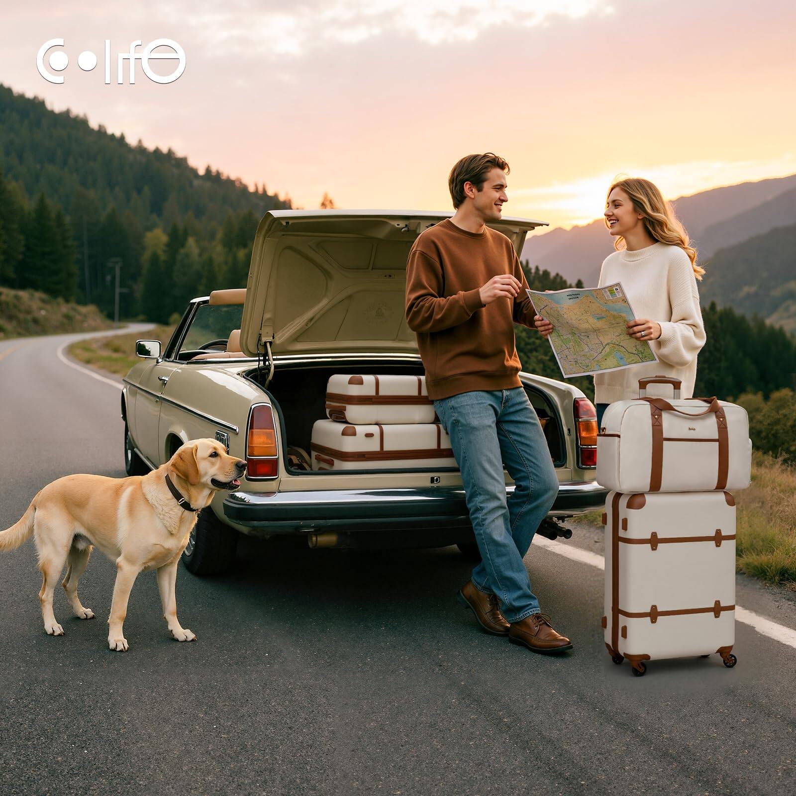 🎅🌲 Shop Smart: Massive Discounts, 100% Satisfaction! - Coolife Luggage Set 6 Piece Suitcase Set Carry On Luggage PC Hardside Luggage TSA Lock Spinner Wheels Telescopic Handle !