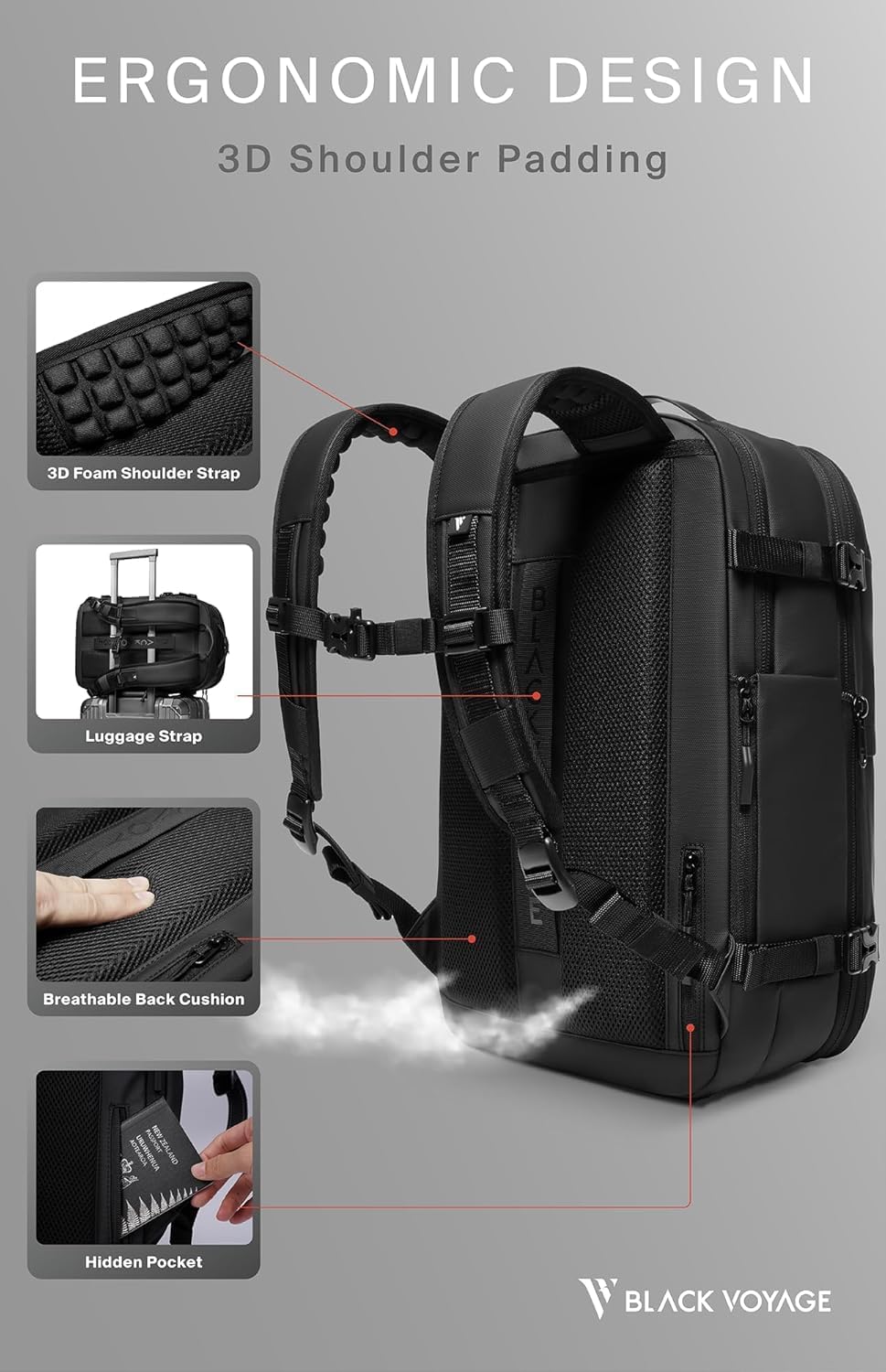 🌲🔥【Buy 1 Get 1 Free】Vortex Vacuum Seal Travel Backpack 60L Expandable Air Compression System Water Resistant TSA Lock Carry-On Suitcase Luggage Blue AERO - Vacuum Pump Included