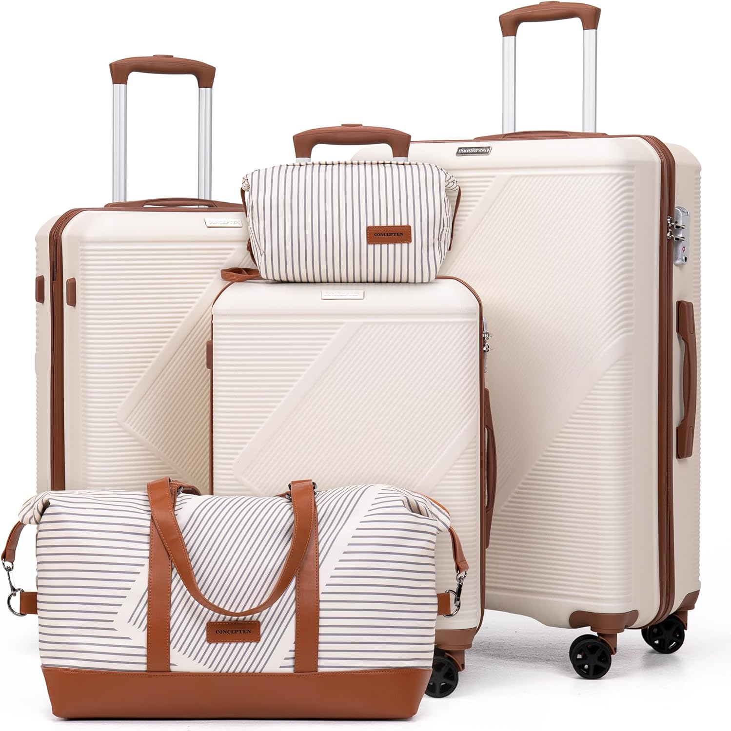 🎊【Local shipping, last day special price】CONCEPTEN Luggage Sets 5 Piece, Suitcases With Wheels, Lightweight Travel Luggage Set With TSA Lock, ABS Hardshell Carry On Suitcase Set