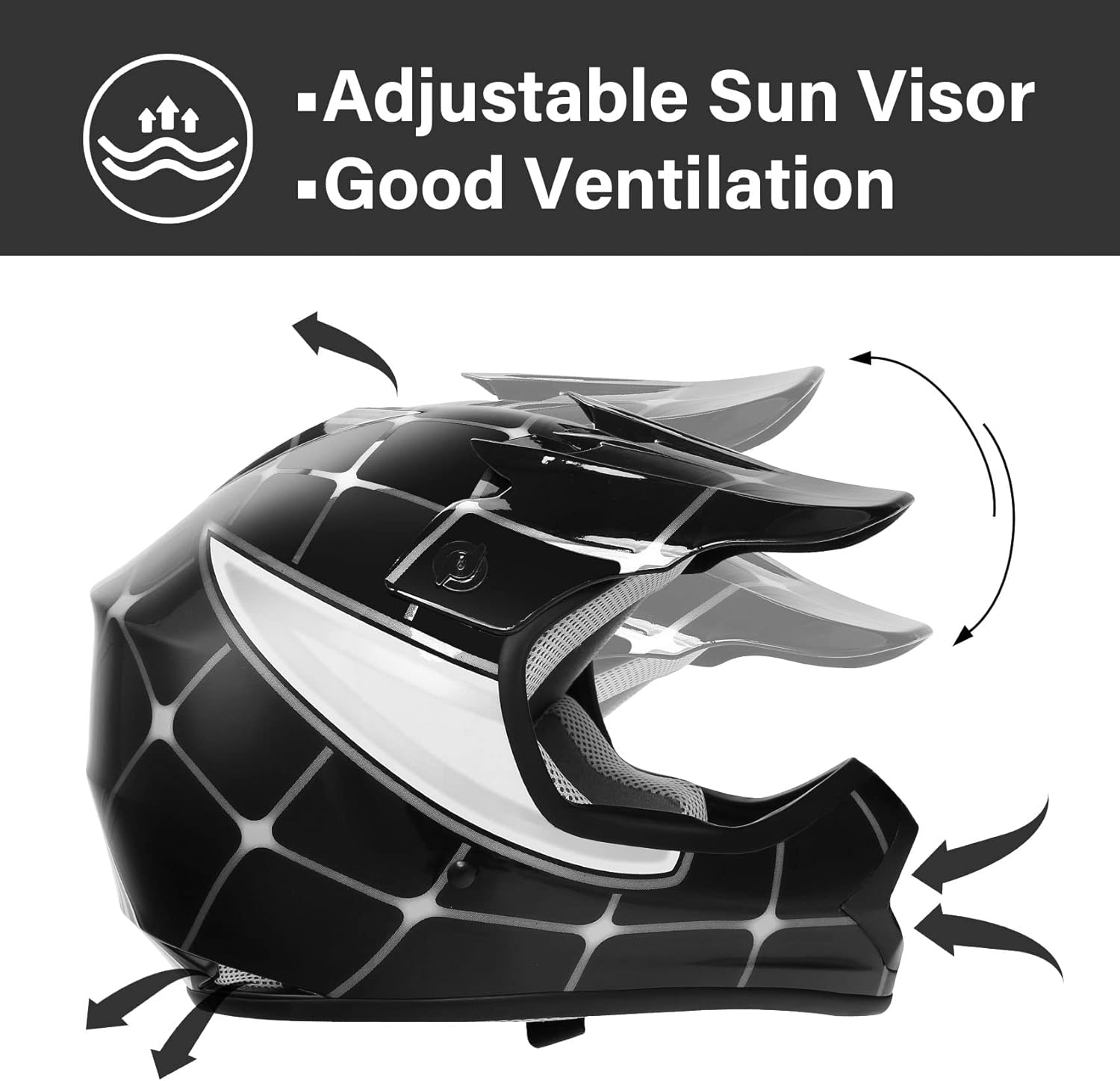 🌲🎅Year-end promotions🌲🎅TCMT DOT Youth Kids Dirt Bike Helmet Youth Motocross Helmet Full Face ATV Four Wheeler Motorcycle BMX Helmet for Boys Girls, Off-Road Protective Gear with Goggles Gloves New