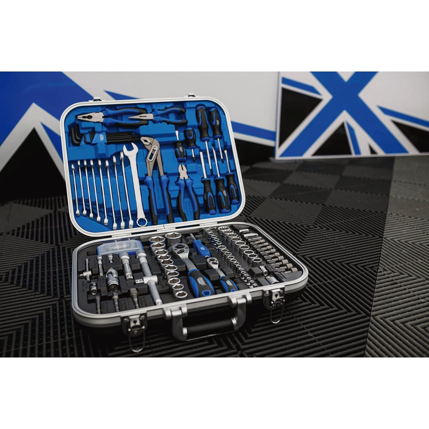 🔥【Buy 1 Get 1 Free】Draper 32027 Mechanics Tool Kit, 127 Piece Blue One Size