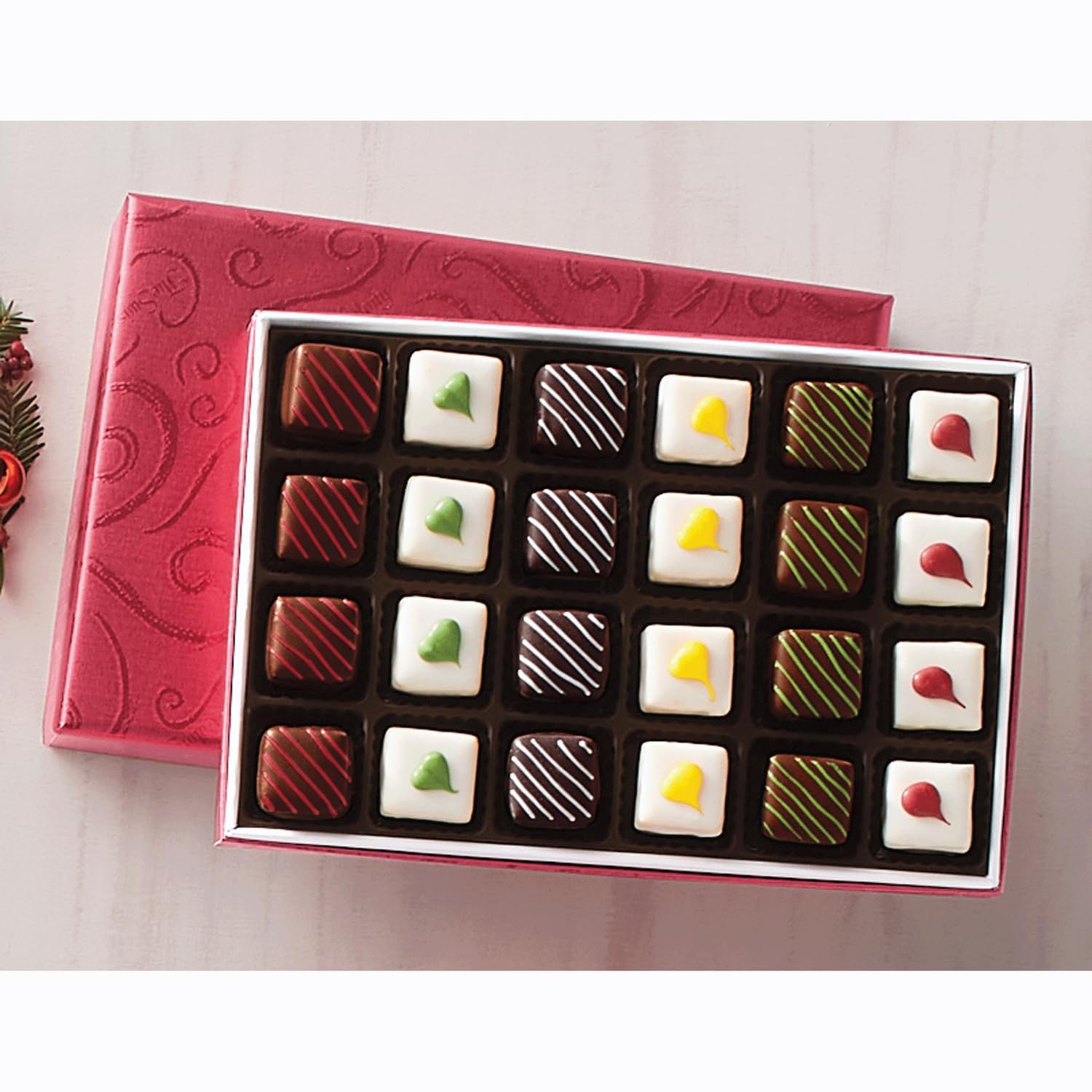 The Swiss Colony 43 Season Pleasers - Assorted Summer Sausage Meats, Cheese Bricks & Wedges, Spreadables, Candies & Chocolate Treats with Merry Christmas Petits Fours Gourmet Mini Layer Cakes