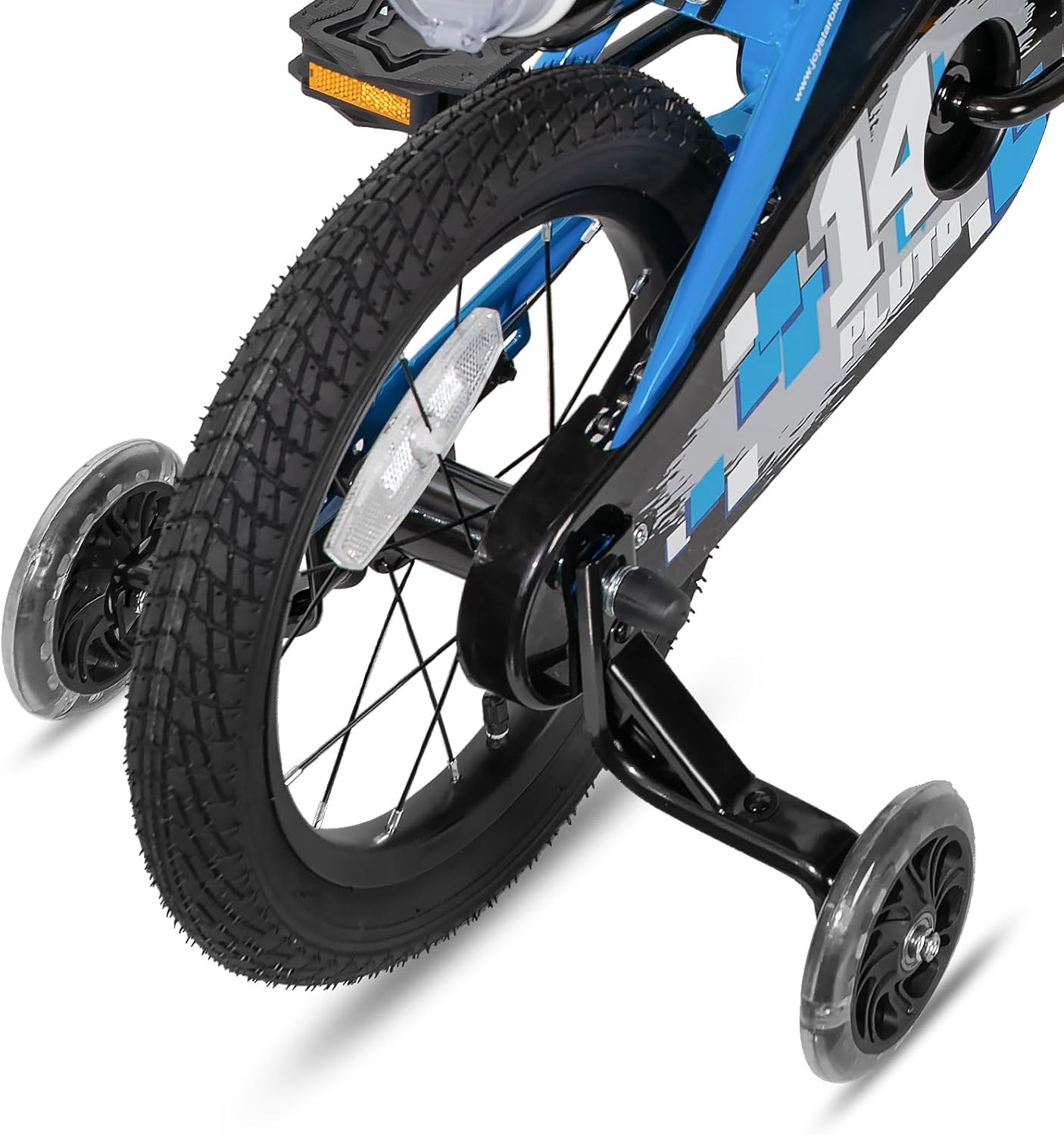 🌲Christmas Sale🎅 JOYSTAR Pluto 12 14 16 18 20 Inch Kids Bike with Light Up Training Wheels, Kids' Bicycle for Boys Girls Age 3-12 Years