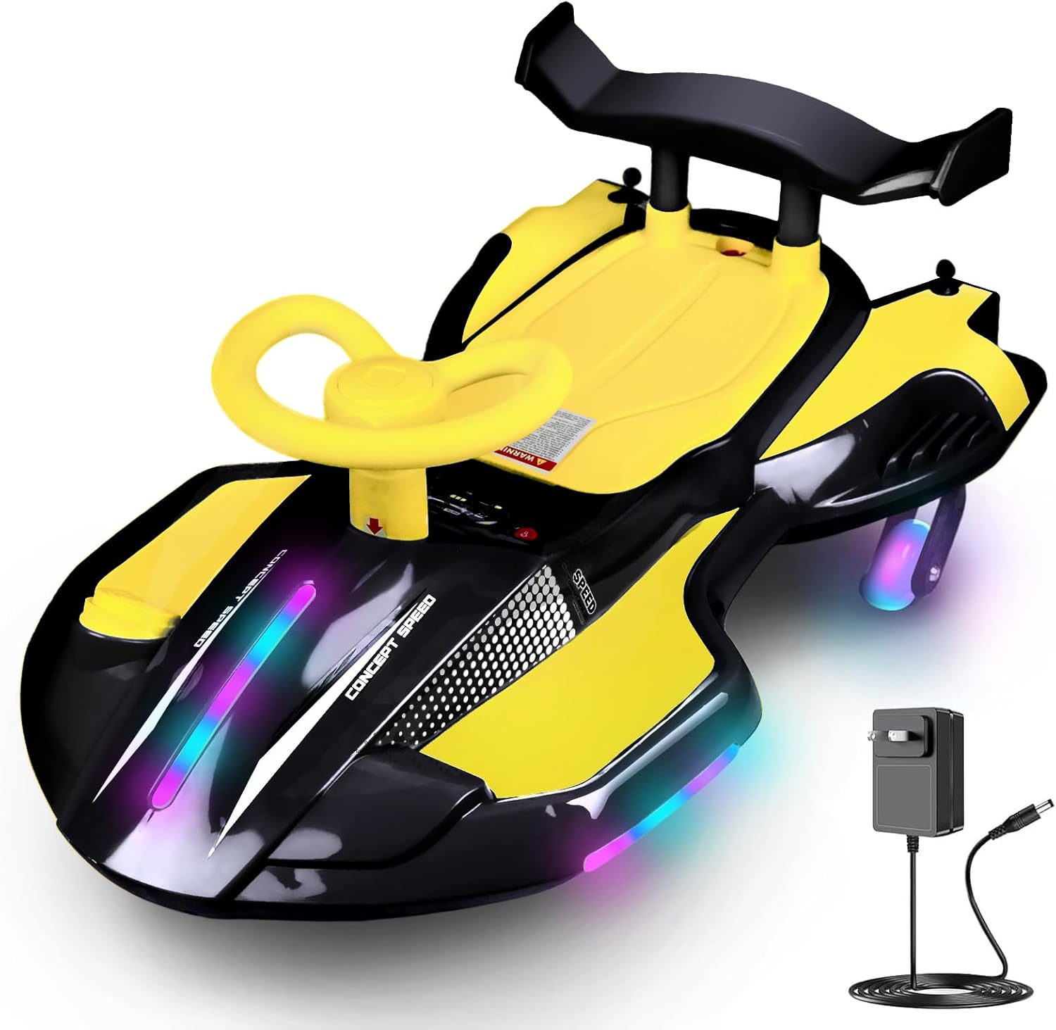 🔥【Buy 1 Get 1 Free】12V Electric Wiggle Car Ride On Toy, Swing Car with Pedal, for Kids from Ages 3 and Up, Birthday Gifts for Boys and Girls, Anti-Rollover, Flashing Wheels