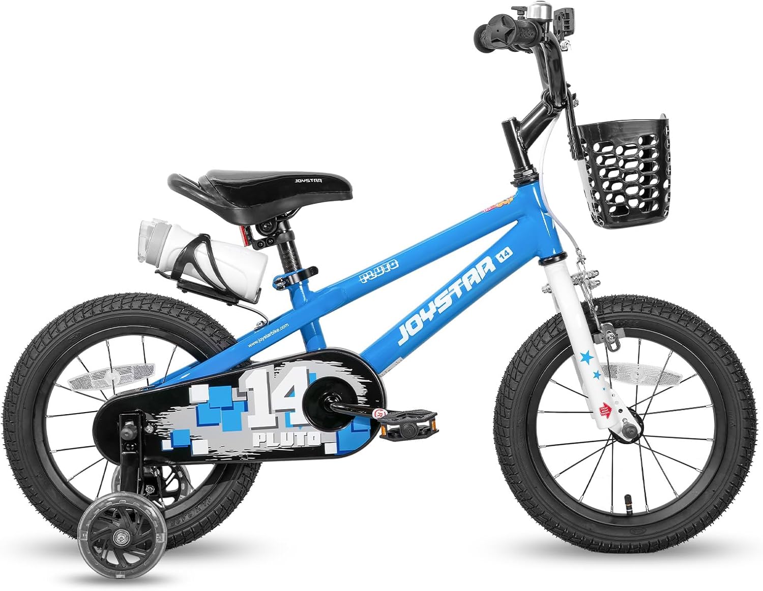 🌲Christmas Sale🎅 JOYSTAR Pluto 12 14 16 18 20 Inch Kids Bike with Light Up Training Wheels, Kids' Bicycle for Boys Girls Age 3-12 Years