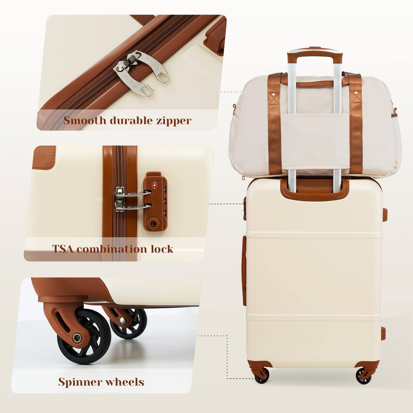 🎅🌲 Shop Smart: Massive Discounts, 100% Satisfaction! - Coolife Luggage Set 6 Piece Suitcase Set Carry On Luggage PC Hardside Luggage TSA Lock Spinner Wheels Telescopic Handle !