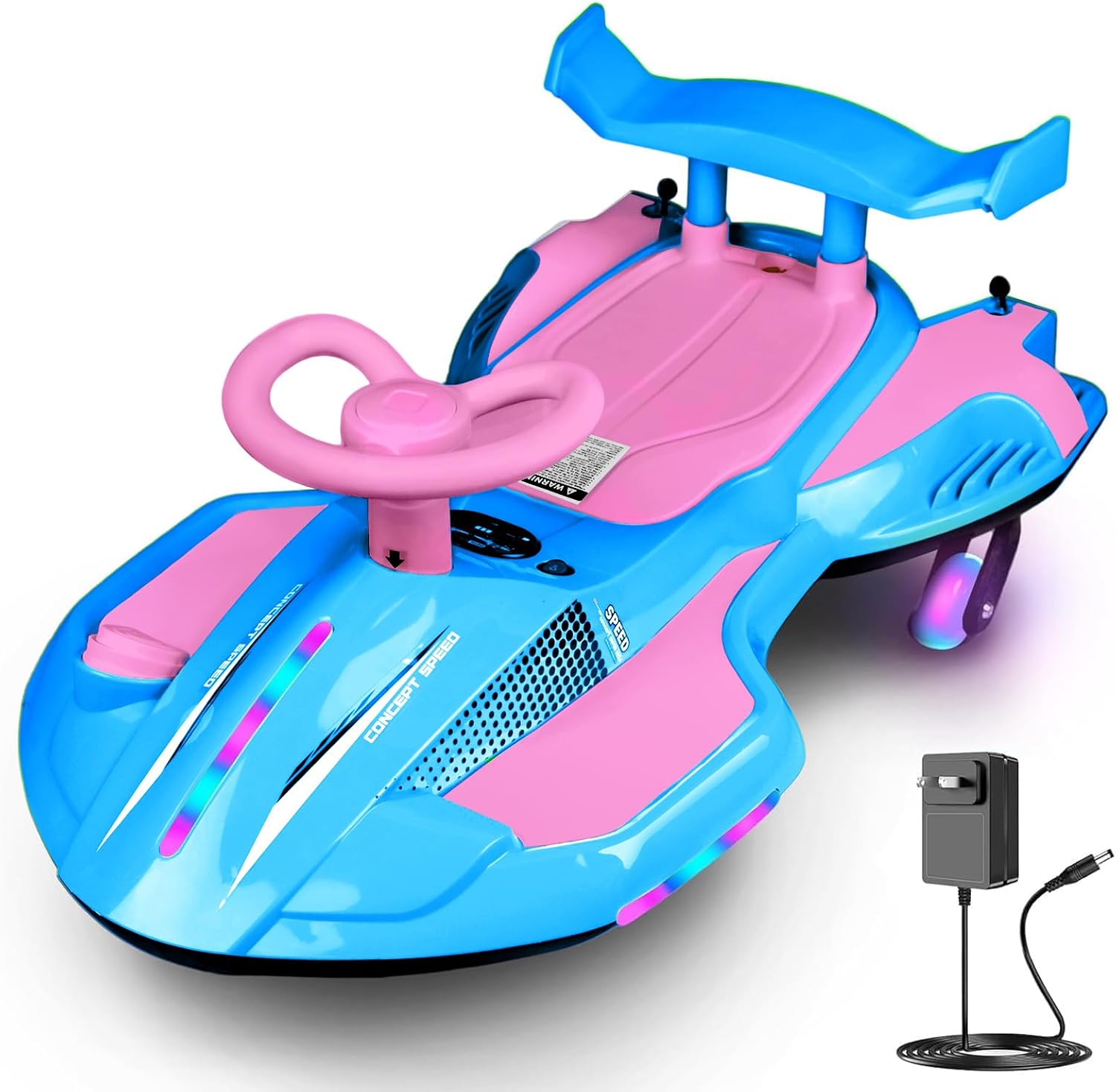 🔥【Buy 1 Get 1 Free】12V Electric Wiggle Car Ride On Toy, Swing Car with Pedal, for Kids from Ages 3 and Up, Birthday Gifts for Boys and Girls, Anti-Rollover, Flashing Wheels