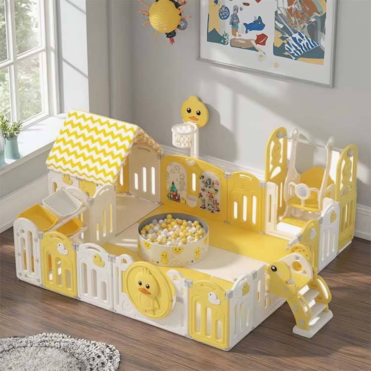 Safe Indoor Home Playpen for Babies Baby-Safe Plastic Fence Guard for Living Room Crawling Mat Indoor Play Space