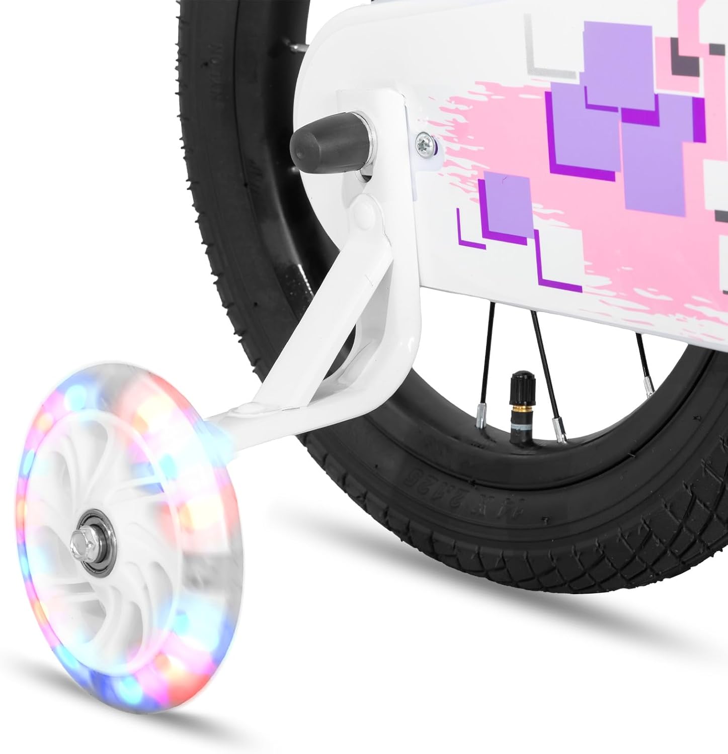 🌲Christmas Sale🎅 JOYSTAR Pluto 12 14 16 18 20 Inch Kids Bike with Light Up Training Wheels, Kids' Bicycle for Boys Girls Age 3-12 Years