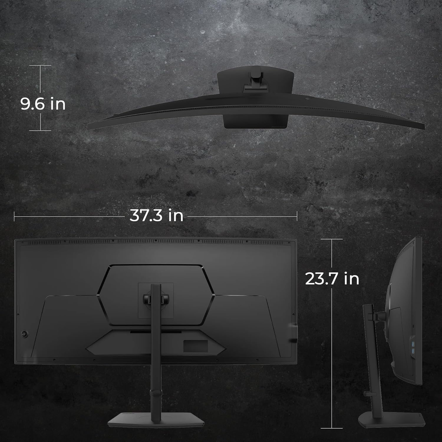 Deco Gear Curved 49” Super Ultrawide Gaming Monitor, 32:9 WDFHD 3840×1080, 144Hz, 4ms, 3000:1 VA, HDR400, Adaptive Sync, USB-C 65W, HDMI/DP, PBP/PIP, KVM, 1800R, American Seller