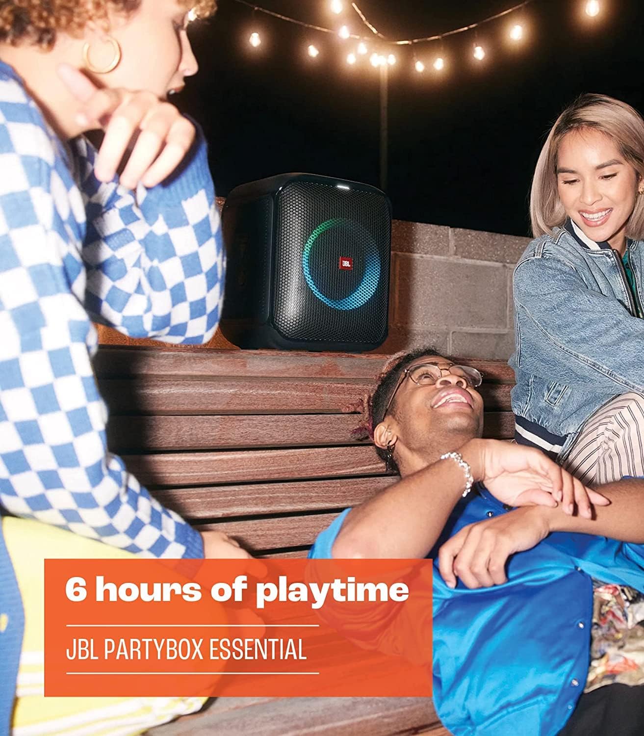 🔥😍 (Speaker + Case + microphone ) JBL Partybox Encore Essential: 100W Sound, Built-in Dynamic Light Show, and Splash Proof Design