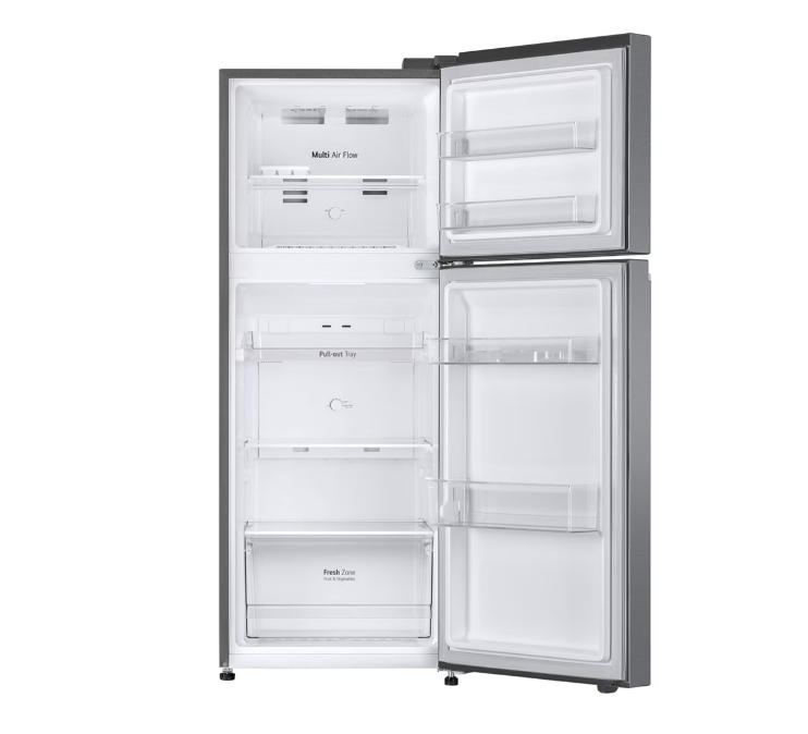 🎉【Today's Special Price】260L Top Freezer Fridge in Platinum Silver Steel, Cool pac