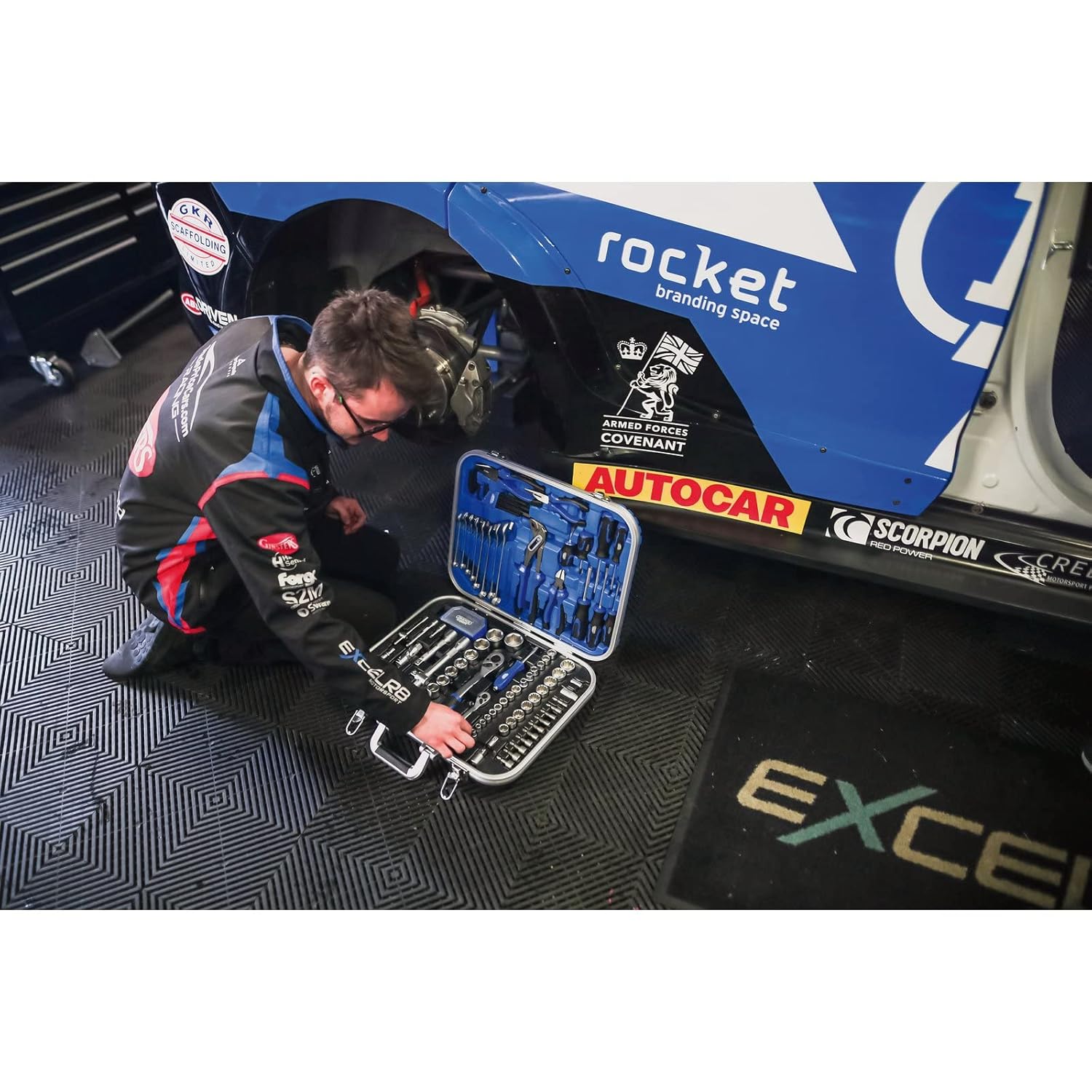 🔥【Buy 1 Get 1 Free】Draper 32027 Mechanics Tool Kit, 127 Piece Blue One Size