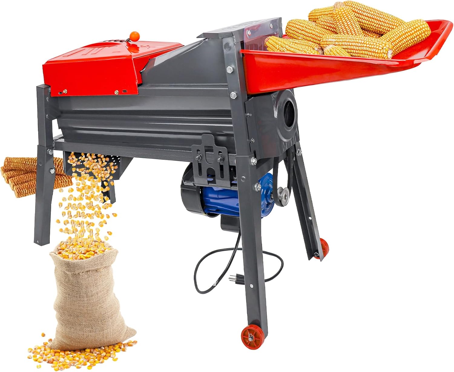 (Buy 1 Get 1 Free)Electric Corn Sheller Machine, Automatic Dry Corn Thresher Machine Corn Peeler for Corn on The Cob, 99% Threshing Rate Corn Sheller Tool for Small Farm Agricultural Tool
