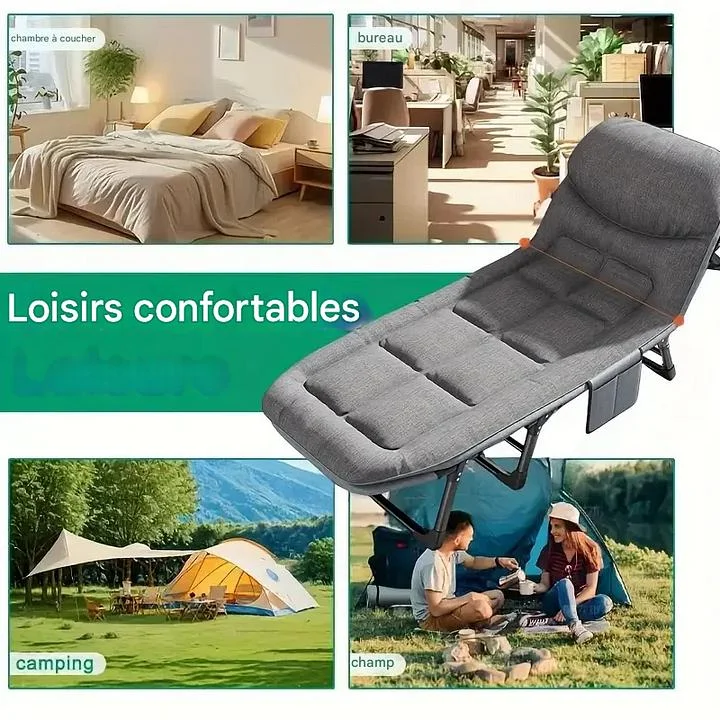 Lit pliant portable réglable