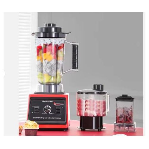Heavy Duty Multifunctional Fast Blender 9500W - 4L- 3 Jars - Red/Black