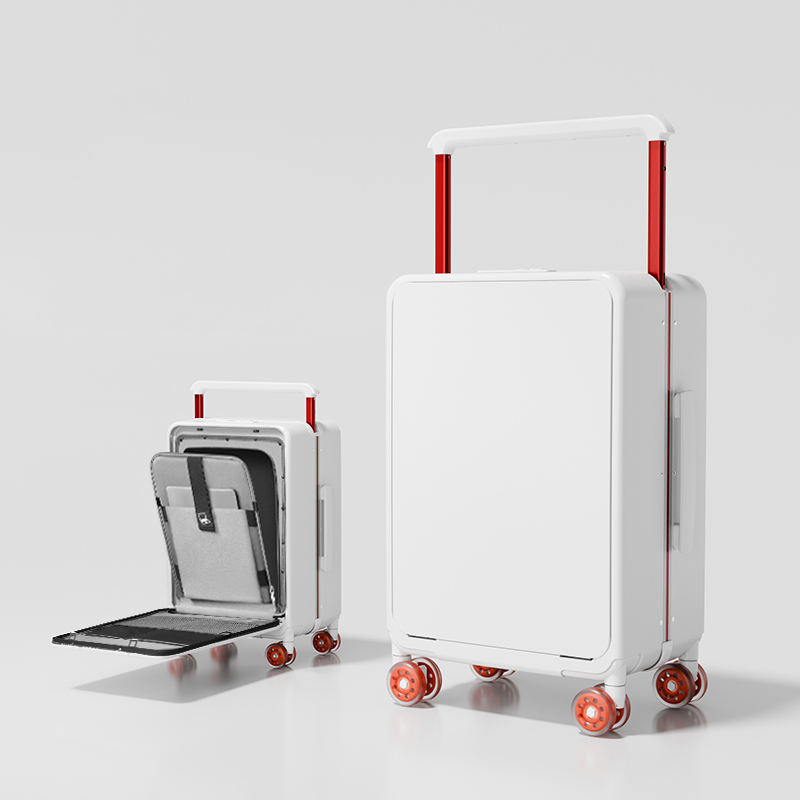🔥【2 packs】Luxury Aluminum Suitcase with Wide Handle Front-Opening Carry-On Luggage With Laptop Compartment for Business Travel
