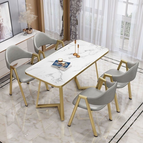 Modern Nordic-style 4-person kitchen table, paired with 4 chairs