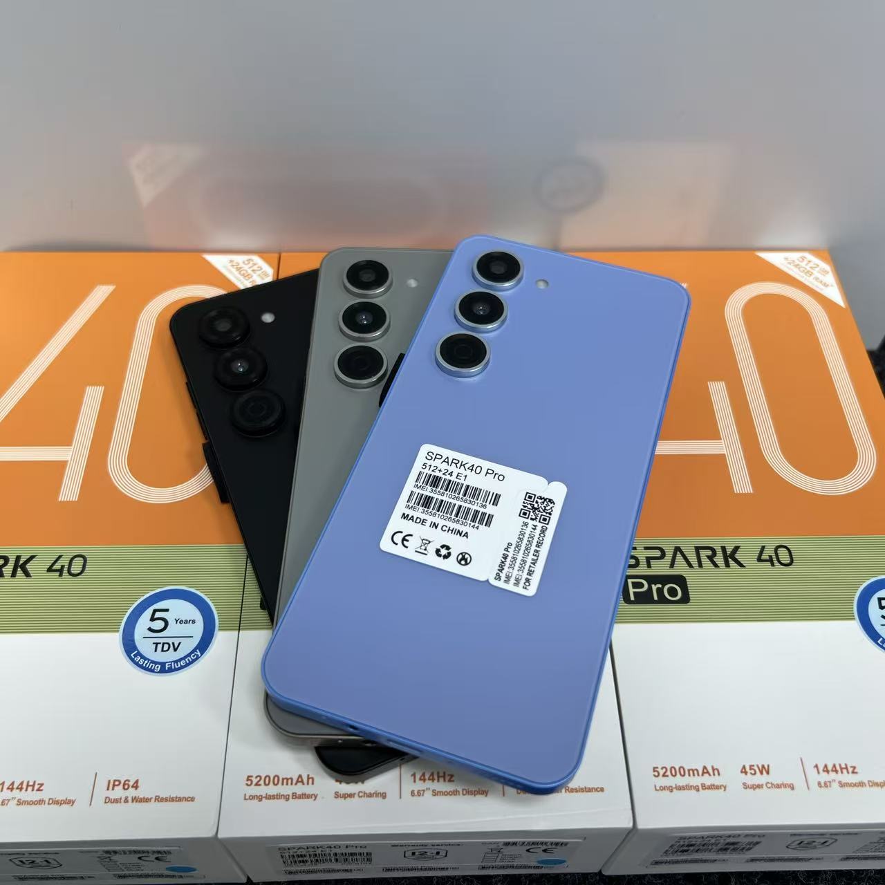 TECNO SPARK 40 PRO+，24 + 512G version，5200mAh large battery