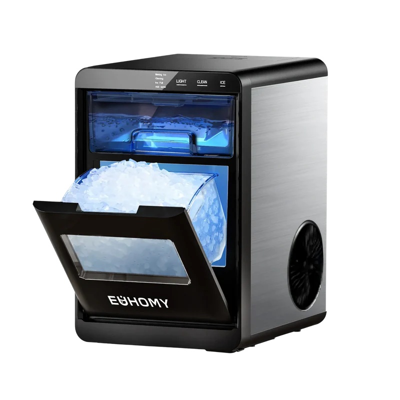 EUHOMY Nugget Ice Maker Countertop, 44Lbs/24H Pebble Ice Maker Machine