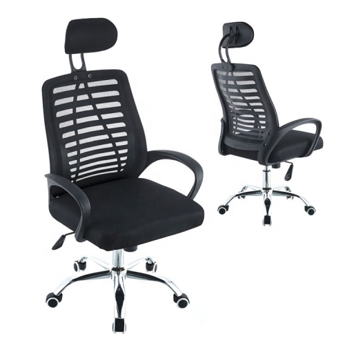 🔥【3 pieces】Full Mesh Office Chair with Simple Design Ergonomic Conference Chair with Headrest