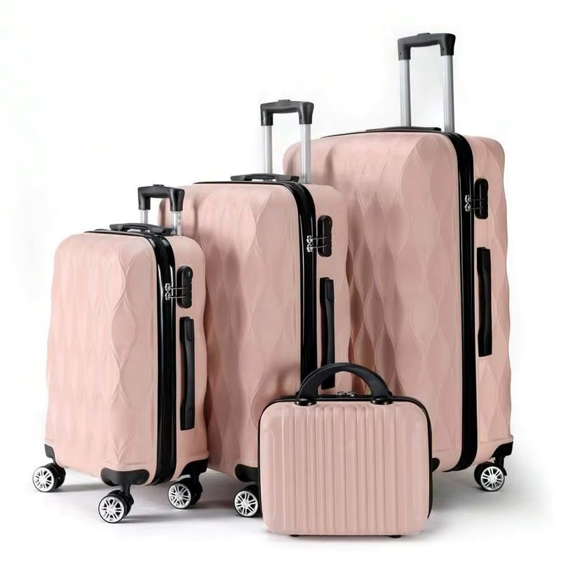 Luggage sets 4 piece 14/20/24/28 inch suitcase password trolley case male and female luggage travel wheeled suitcase trip cabin