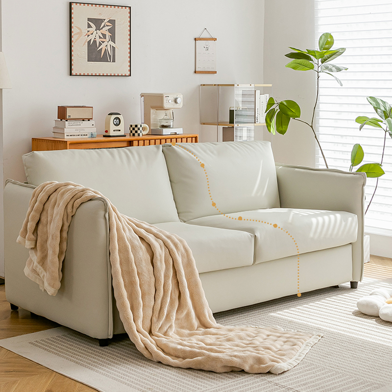 Modern design, a foldable double sofa bed with metal frame, comfortable and convenient