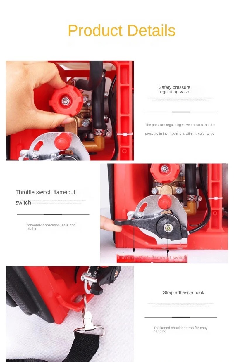 💝Last Day for Clearance ✨Backpack sprayer agricultural high pressure sprayer, high-end 900 four-stroke gasoline sprayer