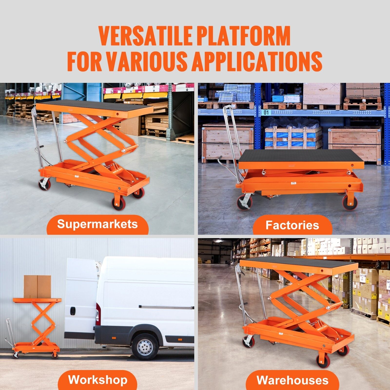 【Special promotion, only 5 units left】Hydraulic Lift Table Cart, Hydraulic Scissor Cart for Material Handling and Transportation